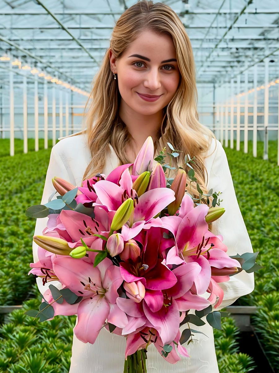Lily Carbonero - another popular pink lily by Bredefleur