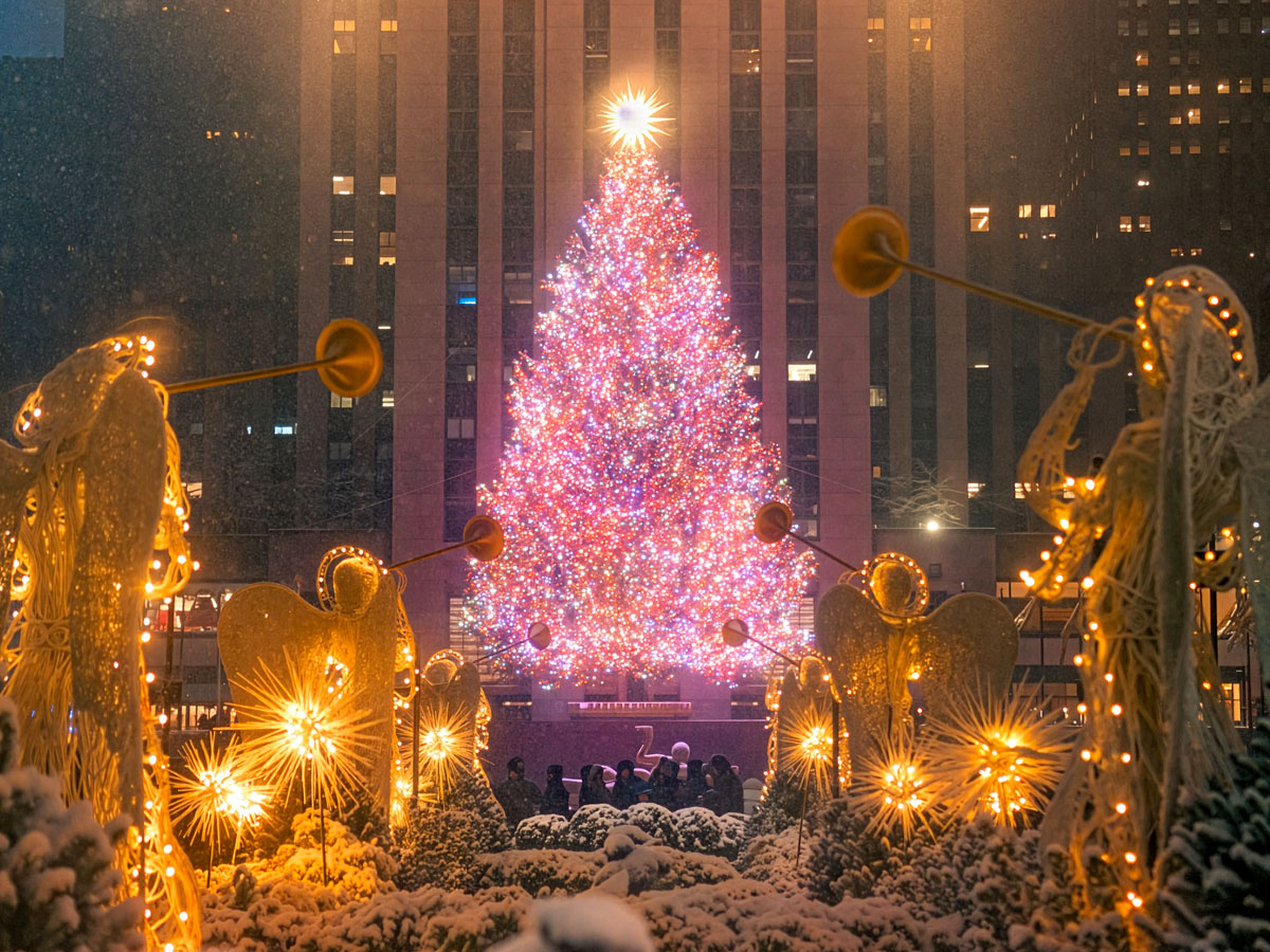 Rockefeller Center pink Christmas tree by brittanyeliza.photo