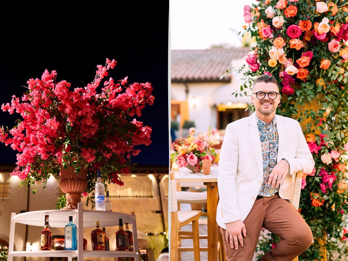 Some floral arrangements colored the Engage 25 party