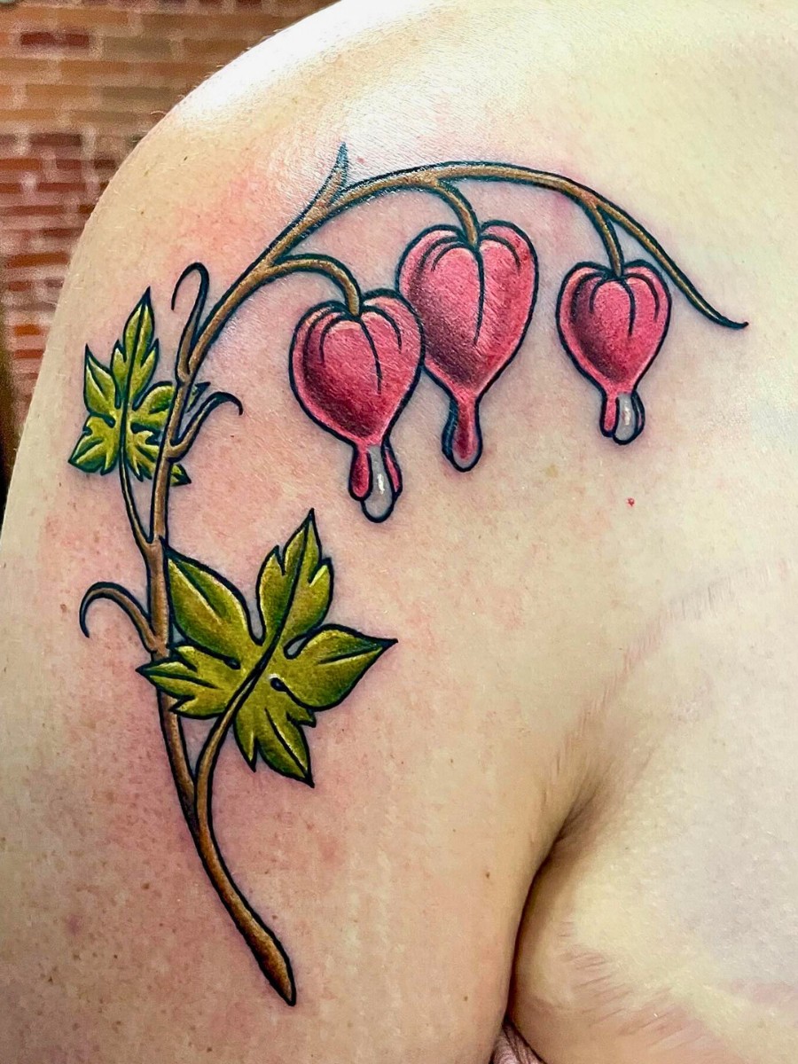 The bleeding heart flower tattoo meaning