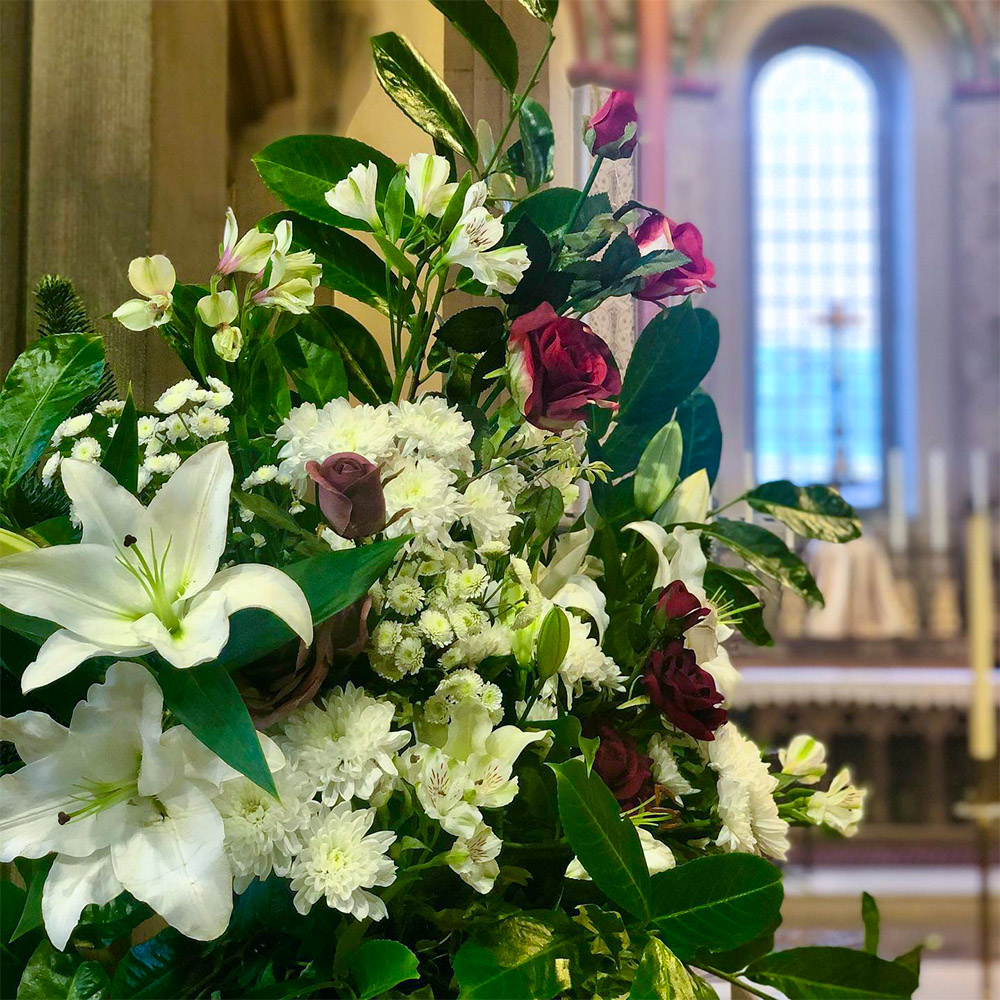 Epiphany flowers in church by stgeorgethemartyrpreston
