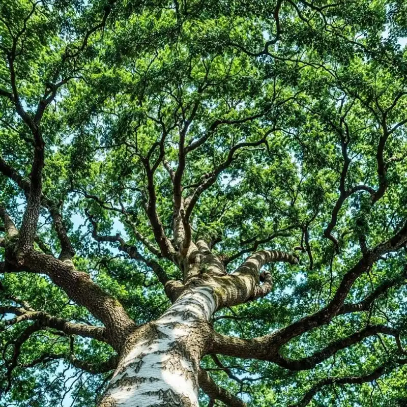 Crown Shyness Among Trees, Also Called Canopy Disengagement or Canopy Shyness