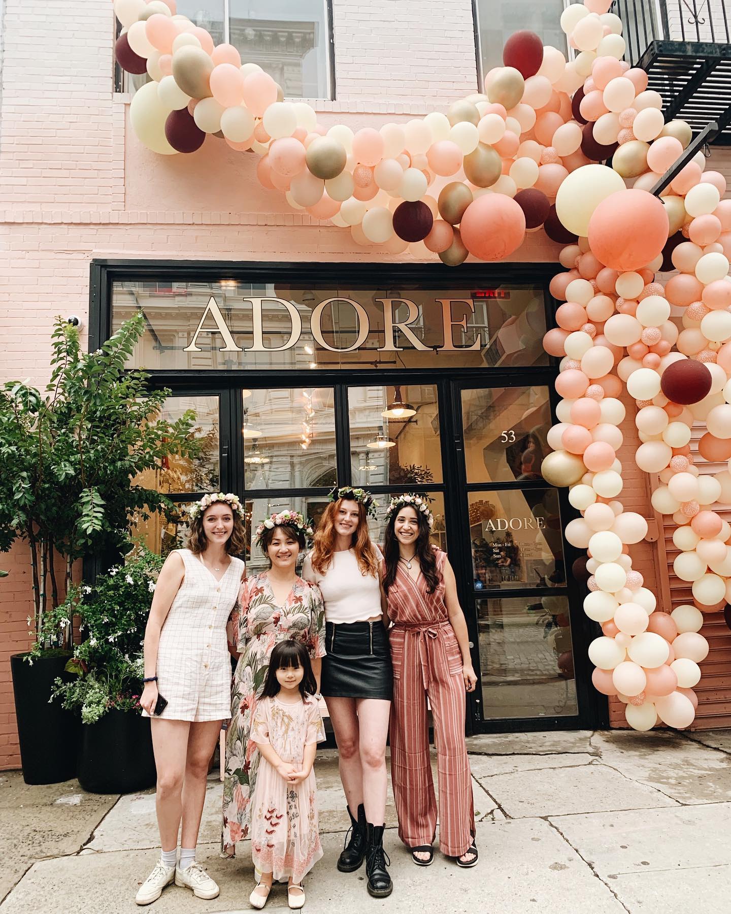 Team Adore Floral in front of their NYC shop