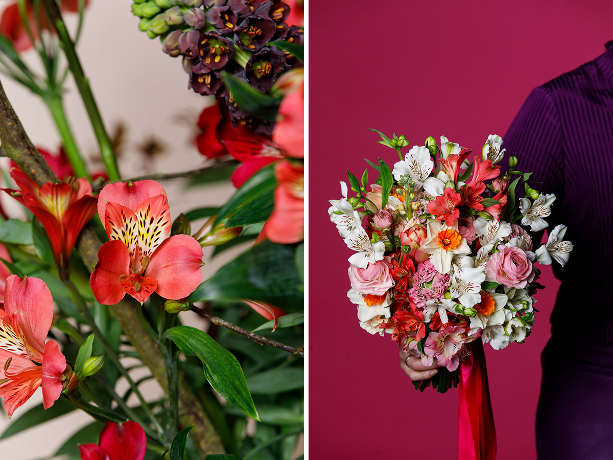 Tesselaar Alstroemeria Estee bouquet