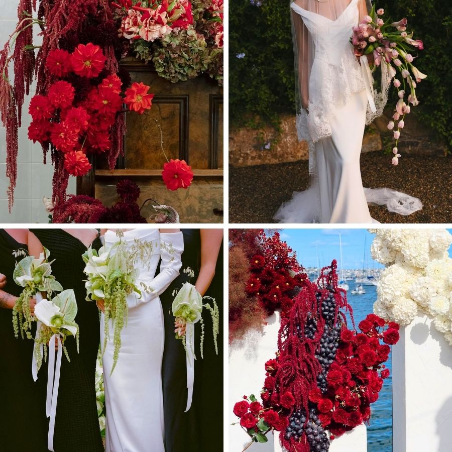 Colorful and neutral wedding flowers by Sophia Wilde