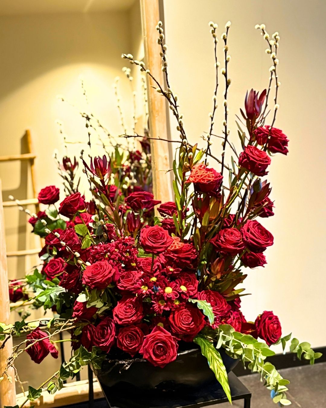 Design for Valentine With Red Naomi Roses by Xander Dendas