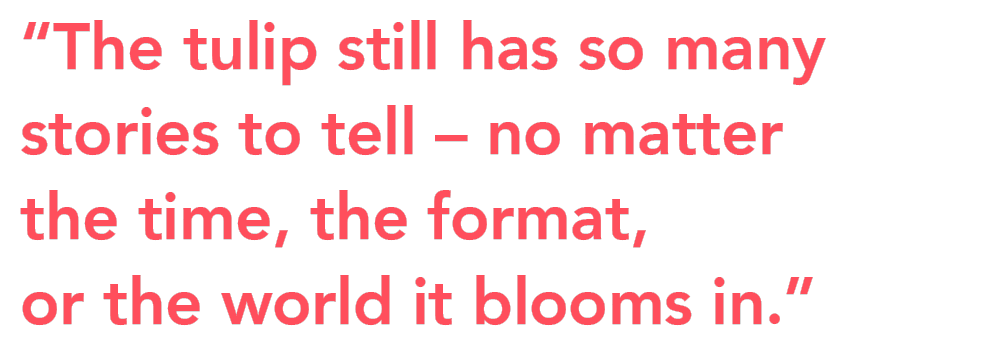 Ninety-Nine Tulips tell stories quote
