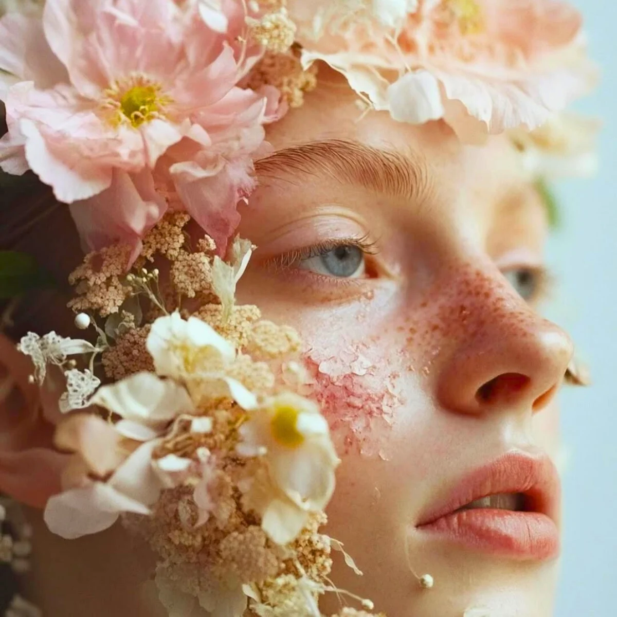 AI flowers on girl featured