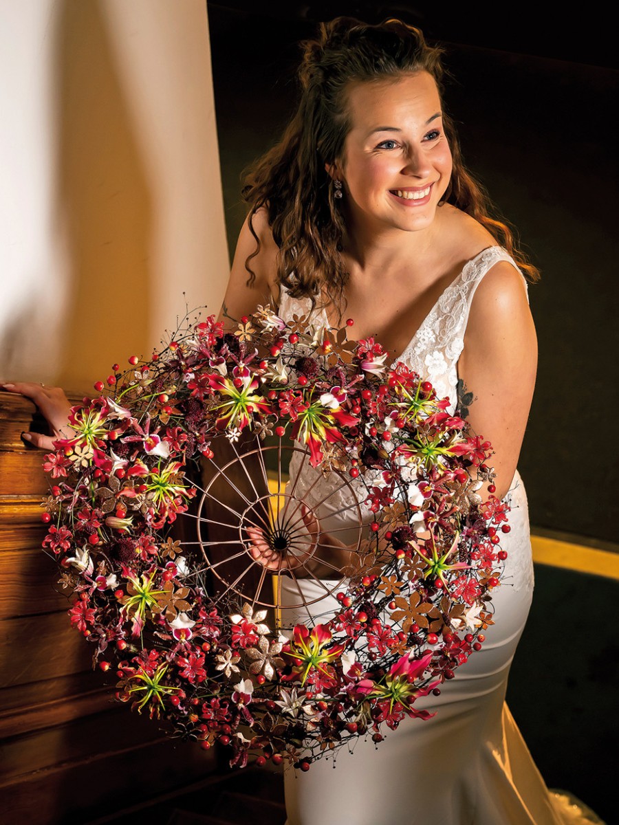 A wedding bouquet made for a grand entrance