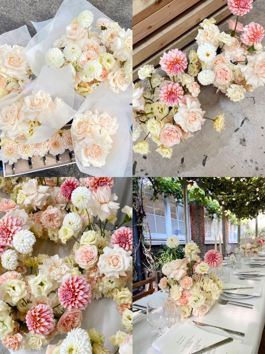 Wedding florals by Burtons Blooms
