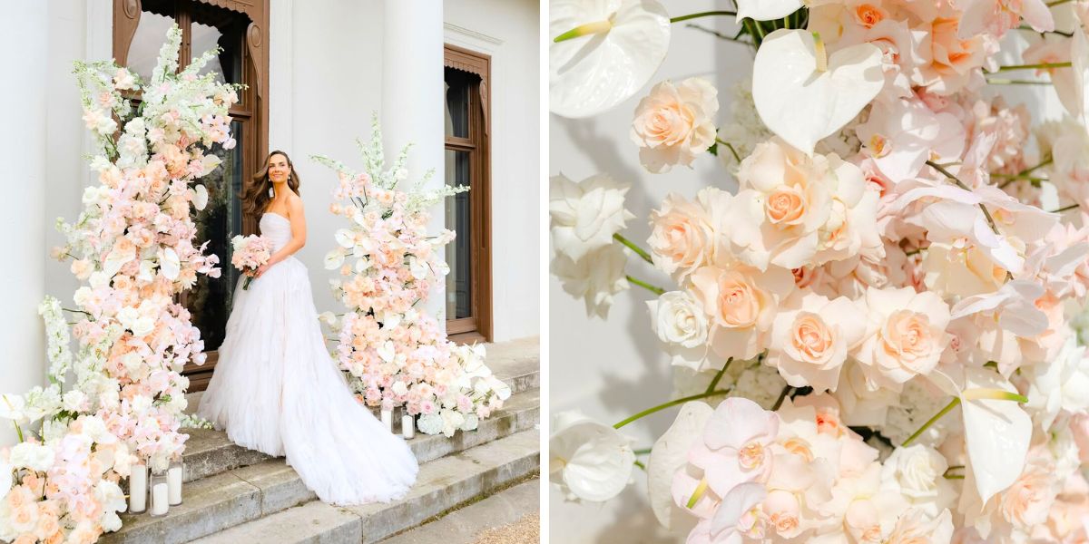 Peachy wedding flowers by Zoe Burton Peachy wedding flowers by Zoe Burton