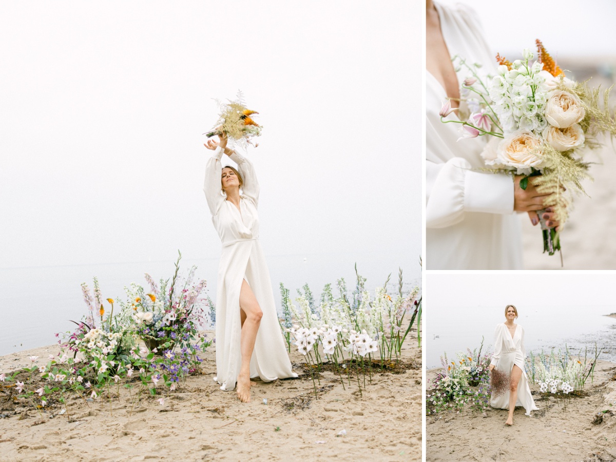 Bridal florals Marginpar’s Flowers in Sylvia Hartmann’s Designs for a Love Story on a Boat