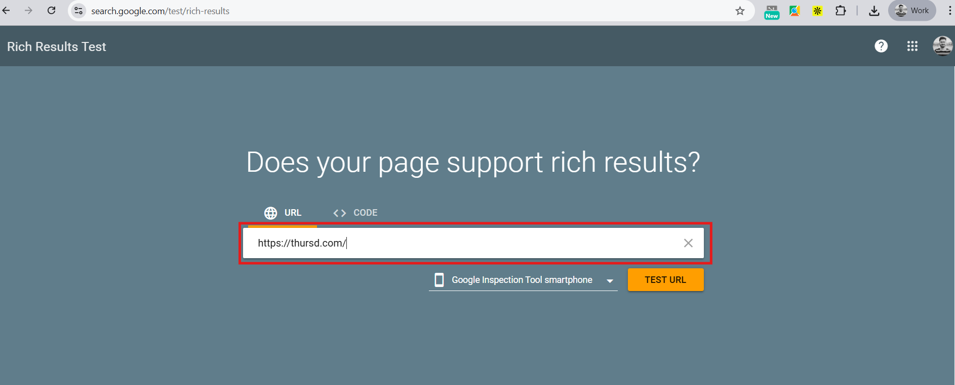 Testing website for structured data using Google Rich Results