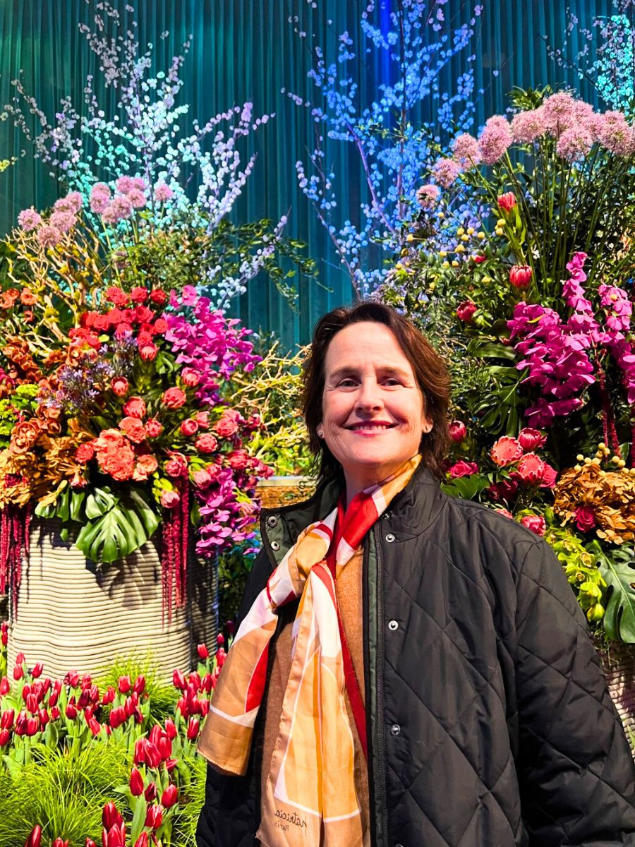 A woman at the PHS flower show