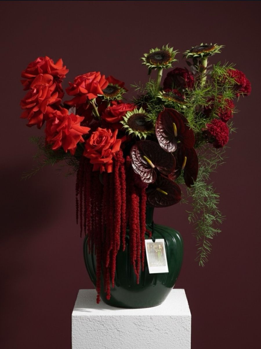 Artistry Collection Red Roses and Combi by Valentina Pospelova Camelia Flowers