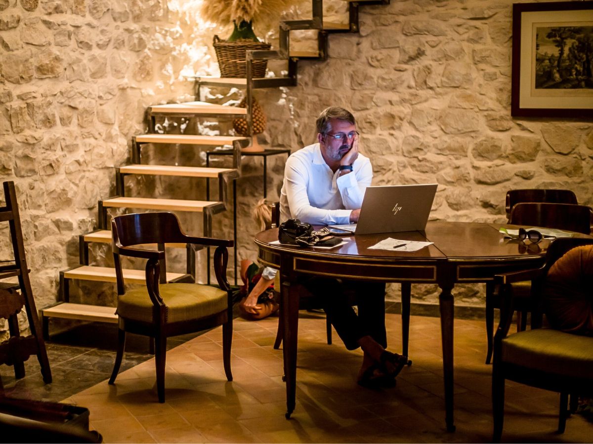 Andrzej working Floristry business