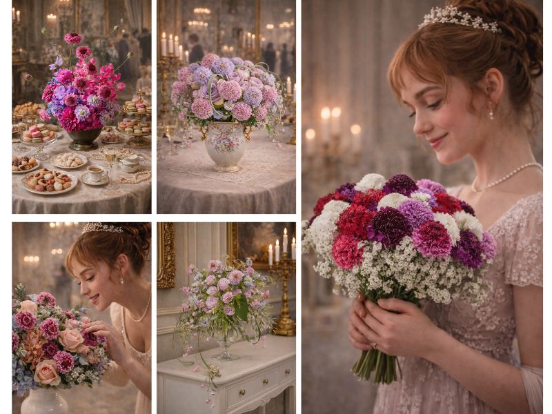 Scoop Scabiosa by Danziger for Marketing Campaign by Betty Finkelstein Inspired by Bridgerton