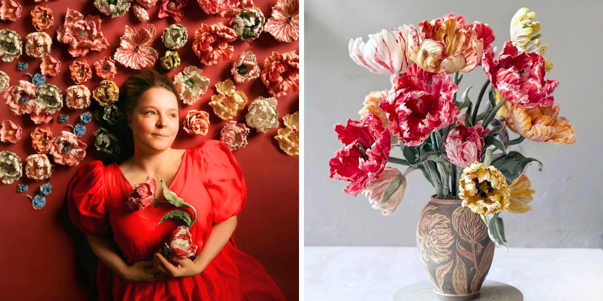 Anna Volkova and her porcelain pieces Anna Volkova and her porcelain pieces