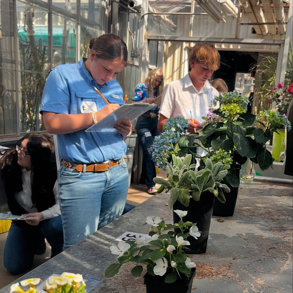 Students learning at Texas Tech University School of Floral Design