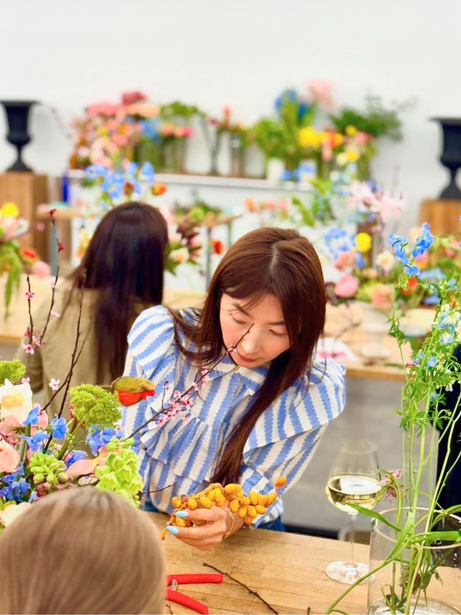 Victory Ahn during Art In Bloom Master Class at Flowerchool New York