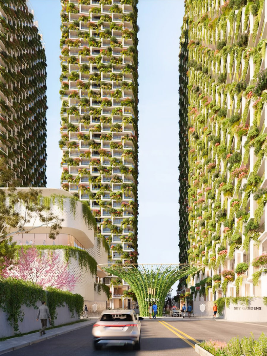 The entrance Nivan Sky Gardens