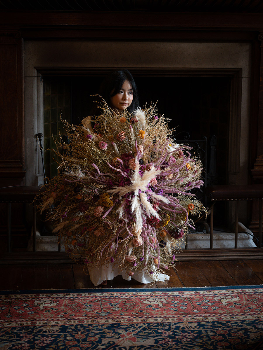 Rooted in History prequel dried flowers girl