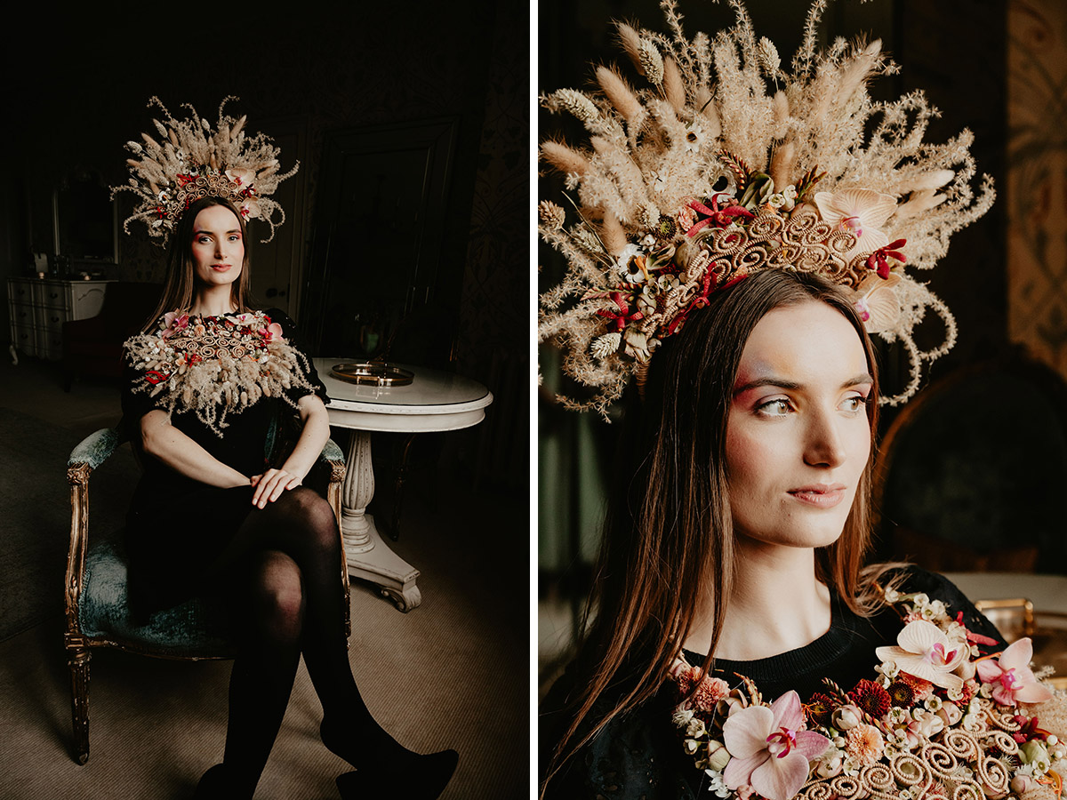 Rooted in History prequel dried flowers lady