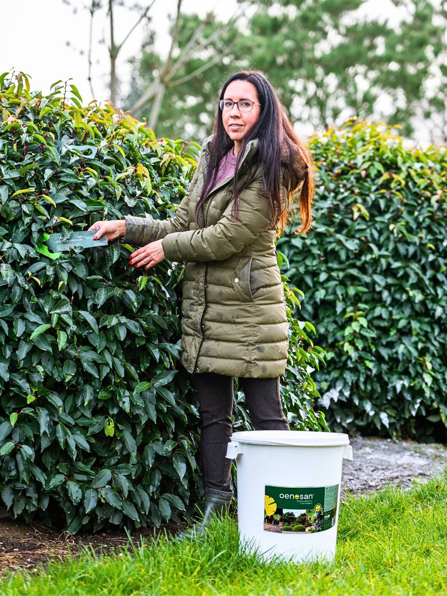 Marielle Mentens and her organice foliar fertilizer Oenosan.