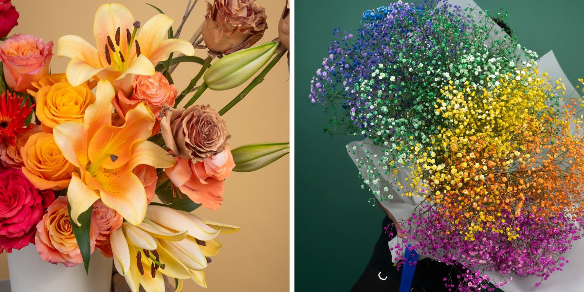 Lilies and tinted gypso by Mystic Flowers