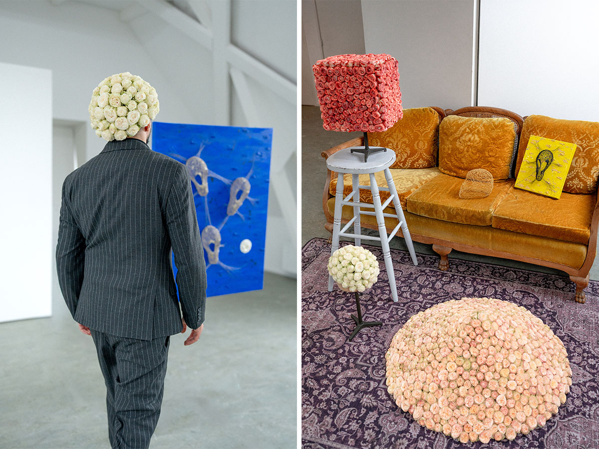 Yusif Khalilov Three Works on couch