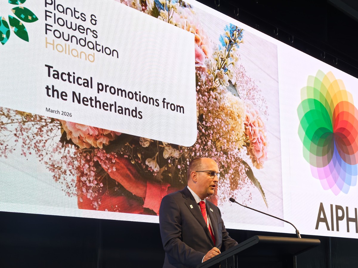 Jack Goossens, in his additional capacity as Interim Chair of the Plants and Flowers Foundation Holland at the AIPH Sydney 2026 Meeting