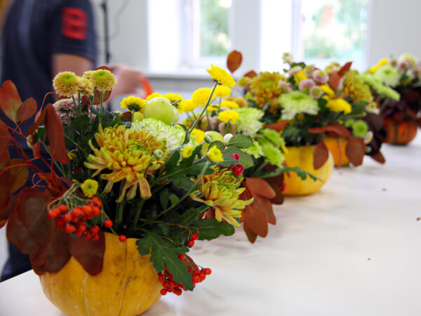 Chrysanthemums Color an Orphanage in Russia - designs