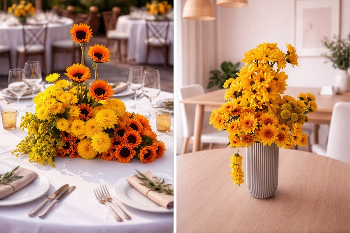 Danziger Happy Yellow Day table design Helianthus