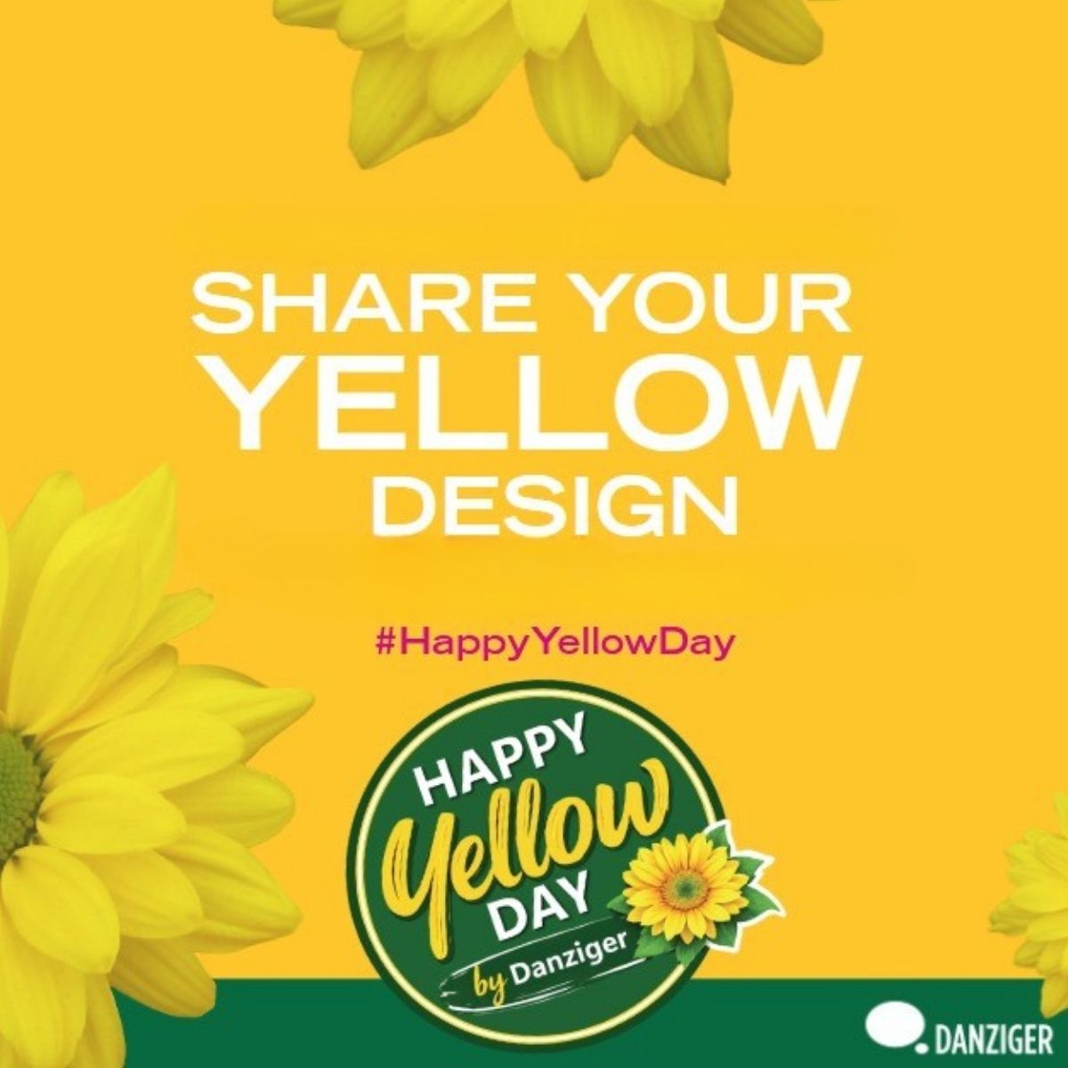Join Happy Yellow Day by Danziger on the 21st of March and Share Your Yellow Flower Designs Join Happy Yellow Day by Danziger on the 21st of March and Share Your Yellow Flower Designs