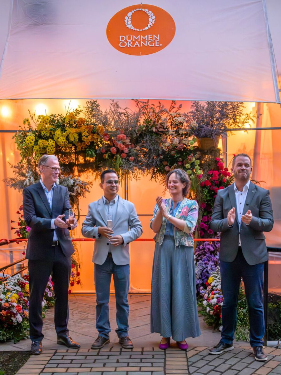 Attendees at the Orange Garden