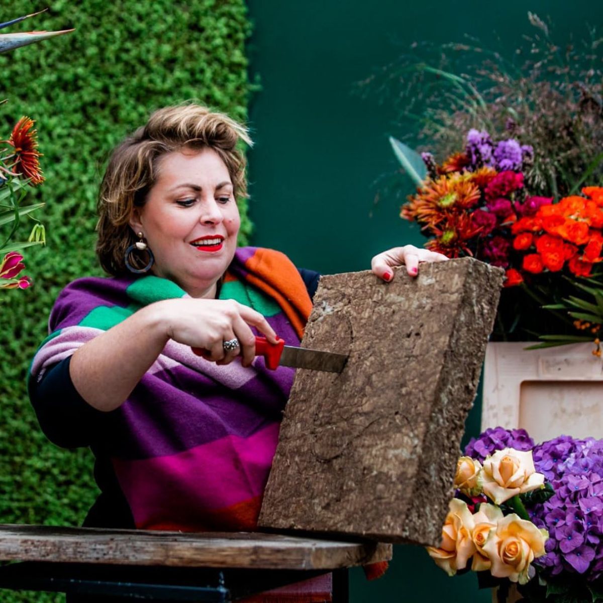 Sideau with vandambloemen