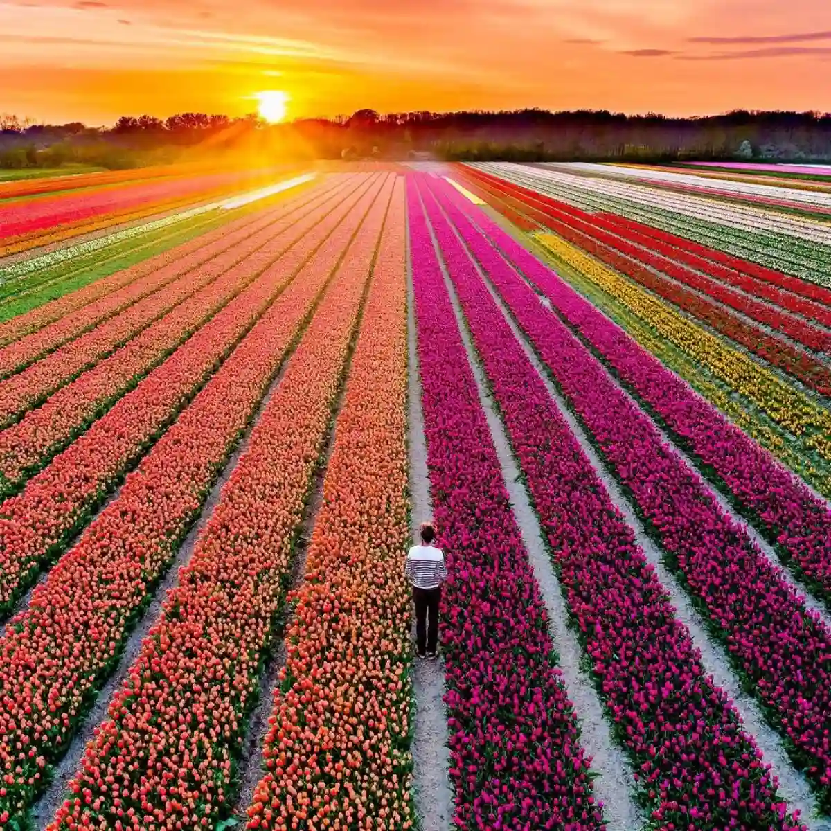 Tulip fields in Holland