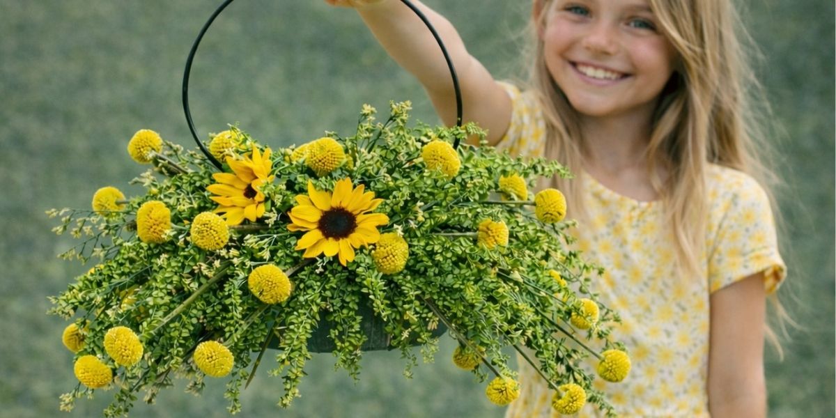 Hanging Design With Craspedia Unicorn and Sunflower Hanging Design With Craspedia Unicorn and Sunflower