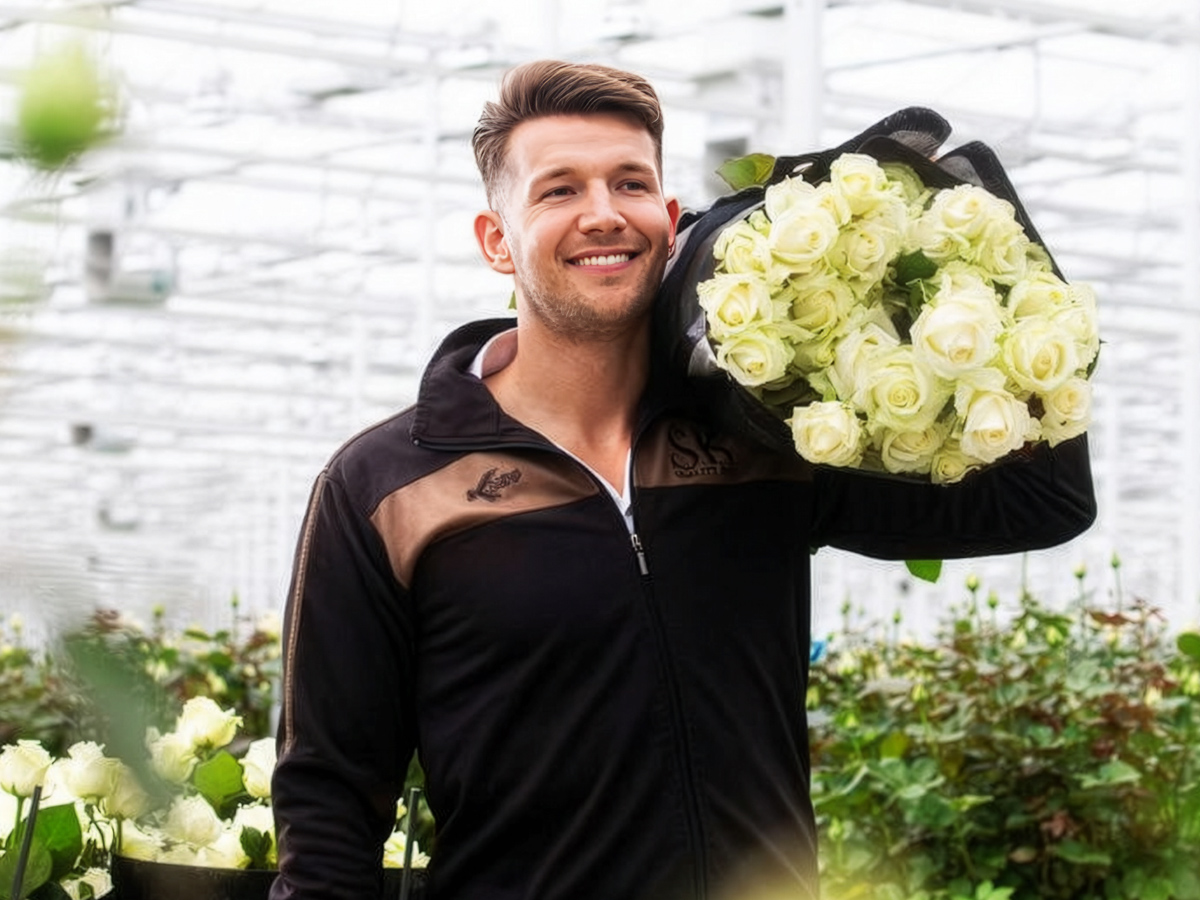 Rose Avalanche harvested bunch by SK Roses