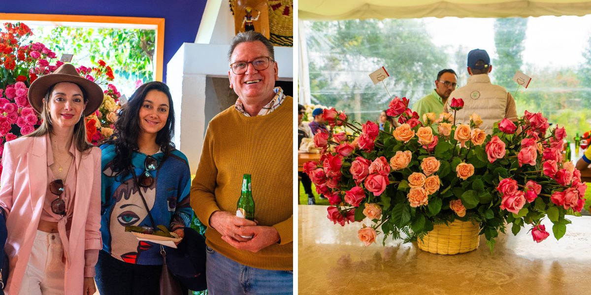 People and flowers at Cayambe