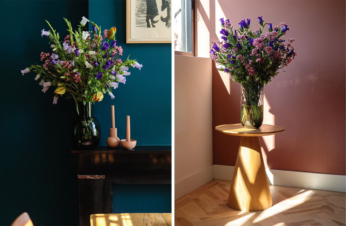 Campanulove Campanula bouquets in vase