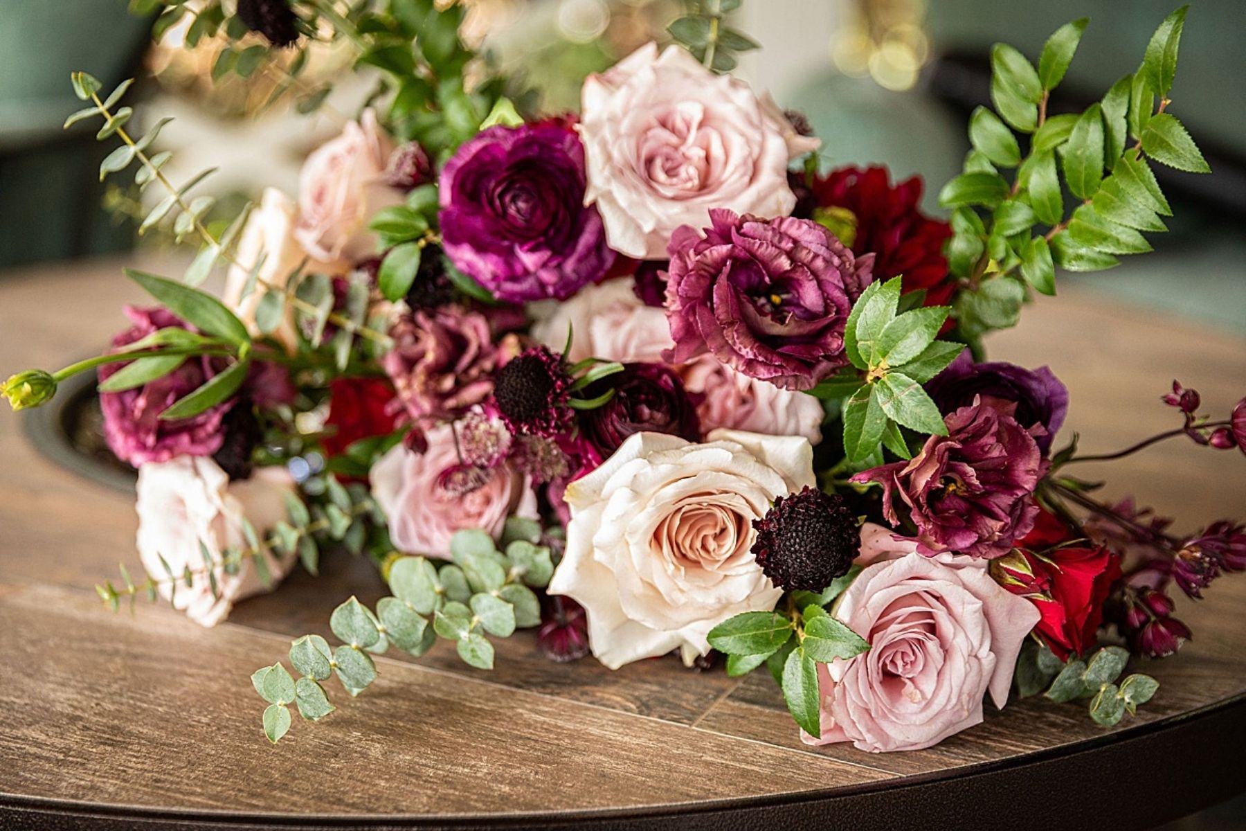 Romantic & Moody Fall Wedding Featuring Faith Roses in Genuine Pink - Thursd Floral Trend Color of the Year 2022 - Blog on Thursd
