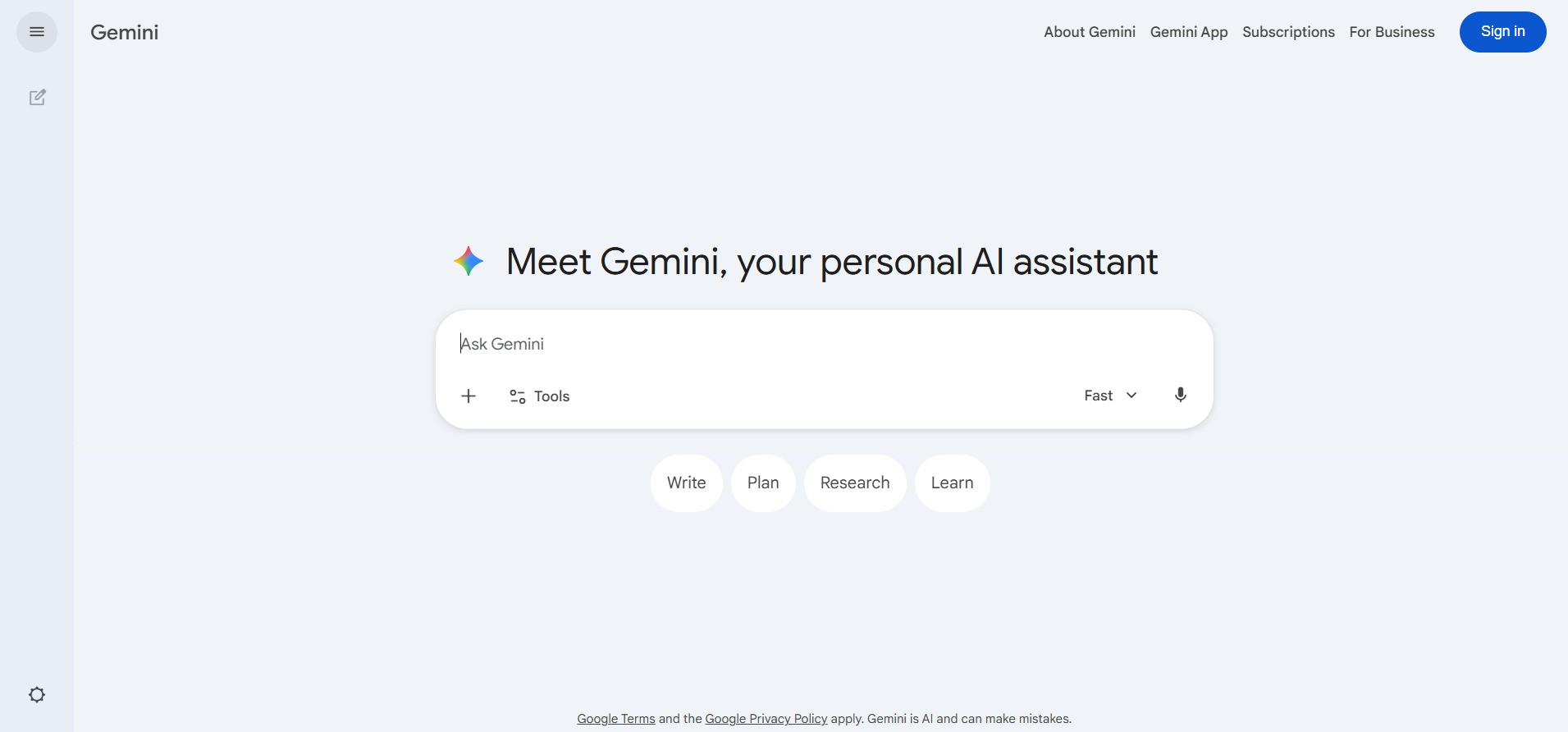 Google Gemini Dashboard
