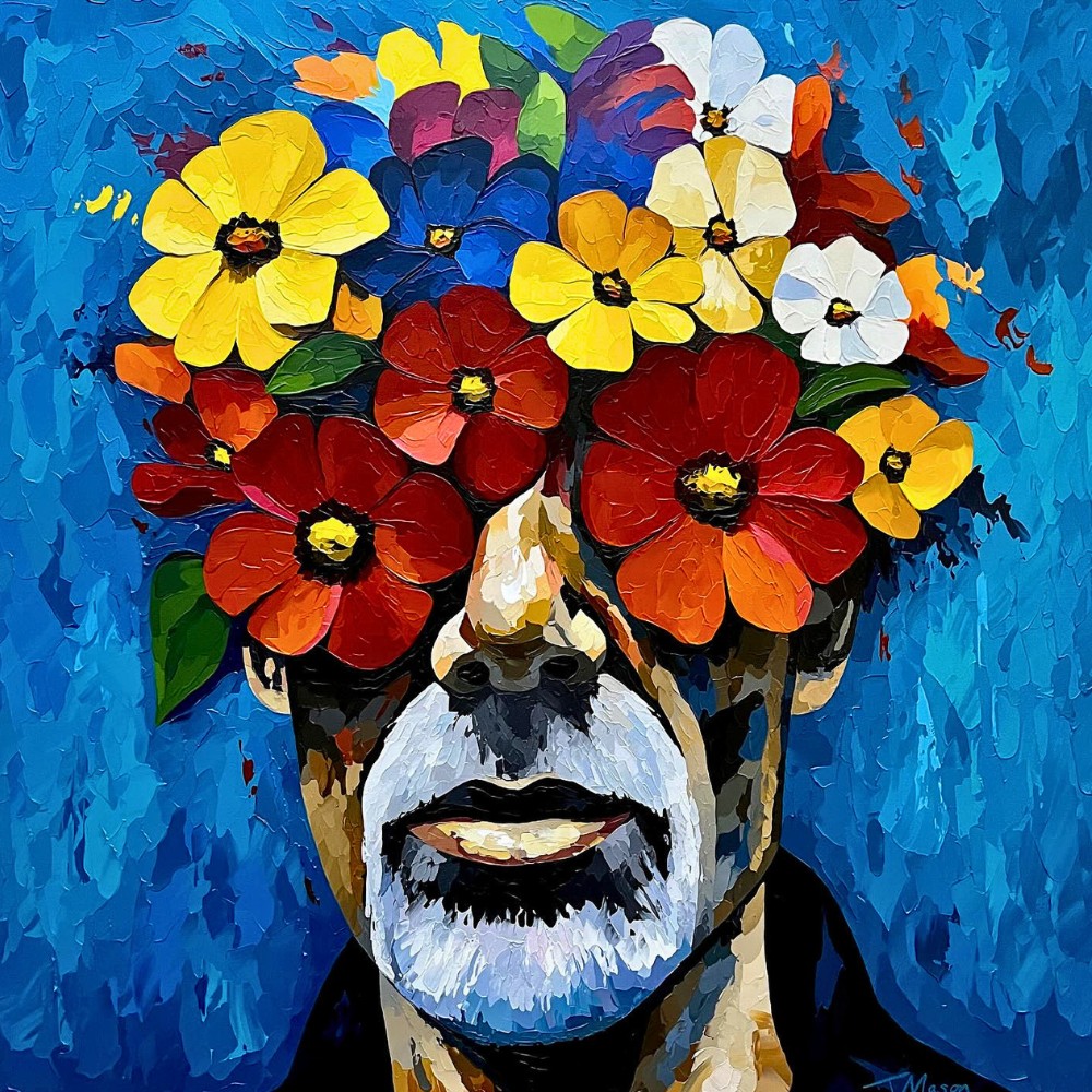 Jack Mason&rsquo;s Art Features Human Portraiture&hellip; Adorned With Flowers