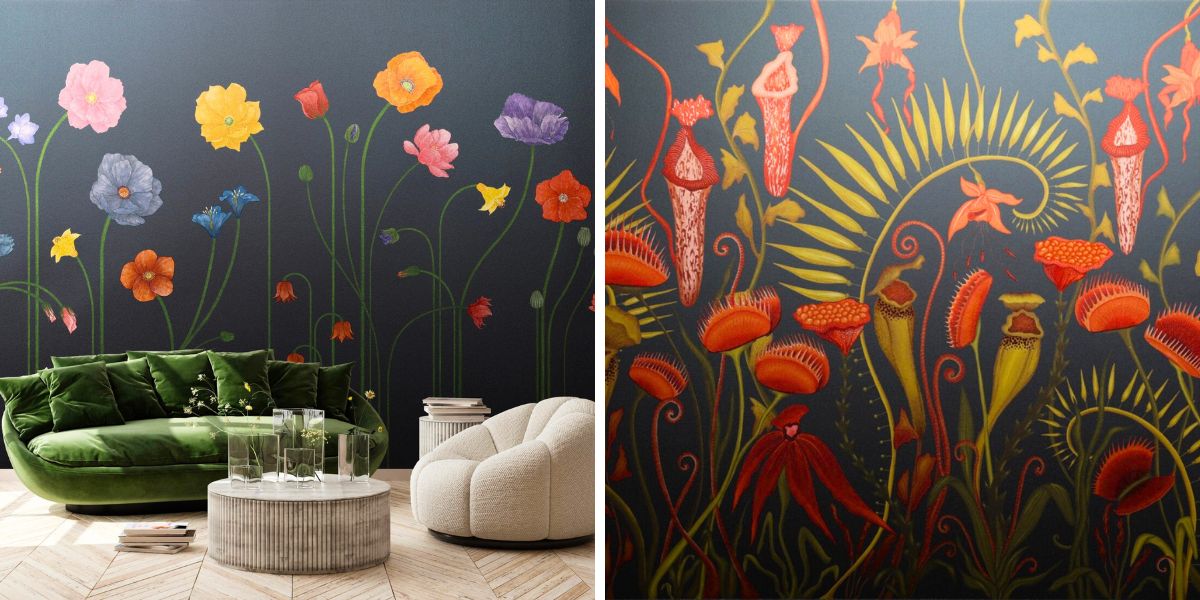Floral mural wallpapers by Astek
