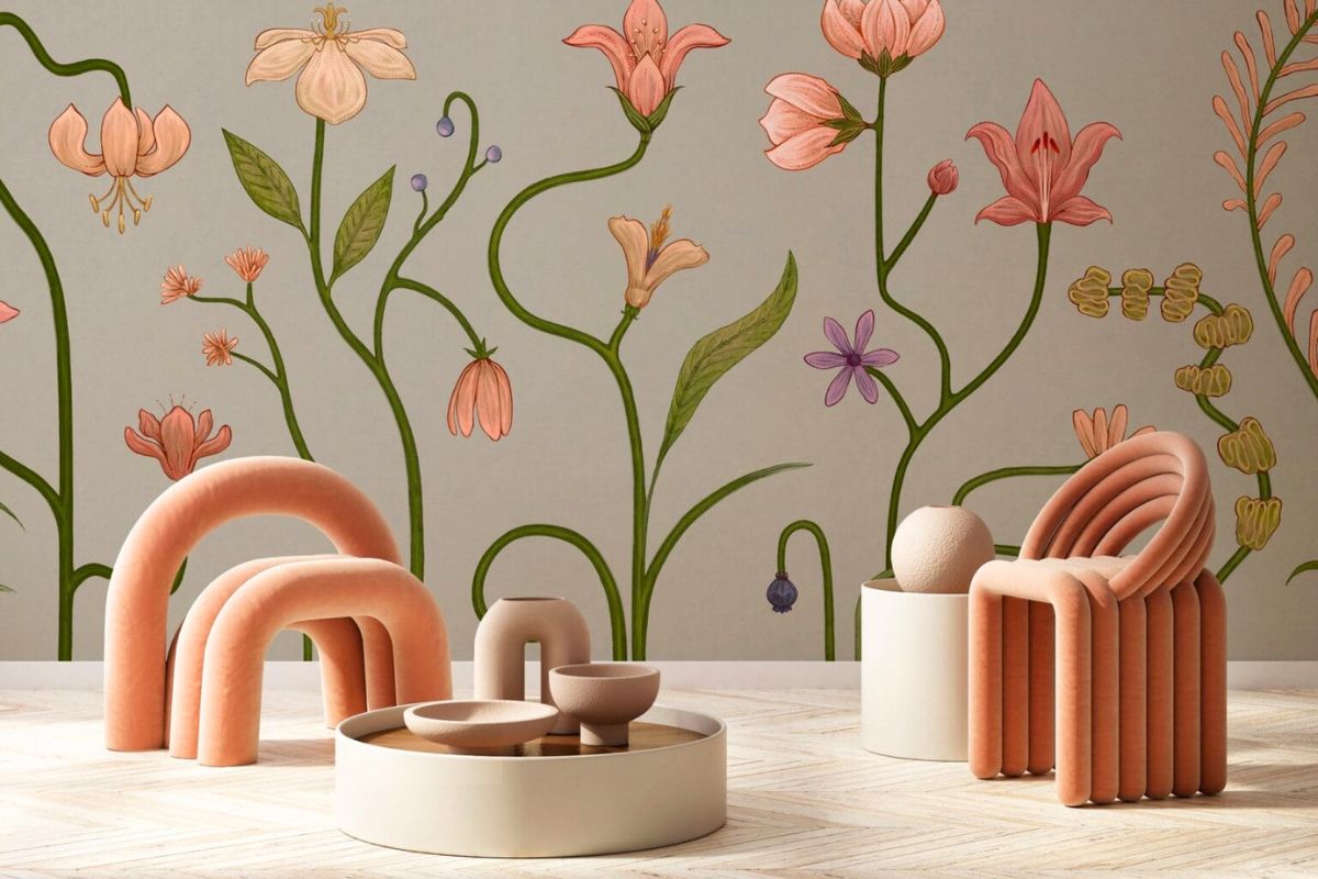 Lily floral wallpaper by Astek Lily floral wallpaper by Astek