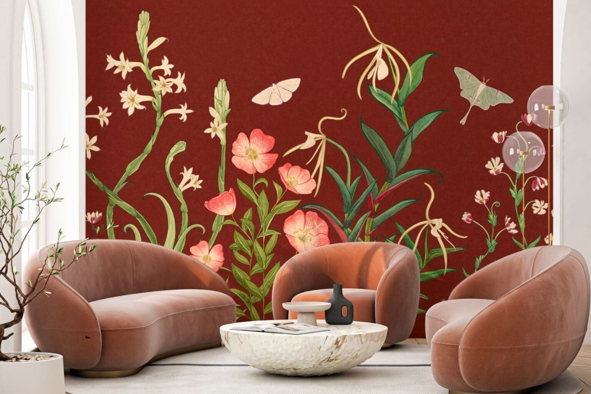 Floral combination wallpaper Floral combination wallpaper