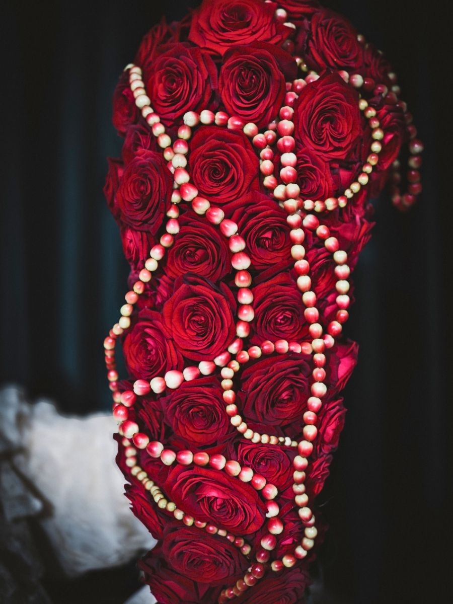 Close Up Red Naomi Porta Nova Wedding Bouquet by Gaetan Jacquet Close Up Red Naomi Porta Nova Wedding Bouquet by Gaetan Jacquet
