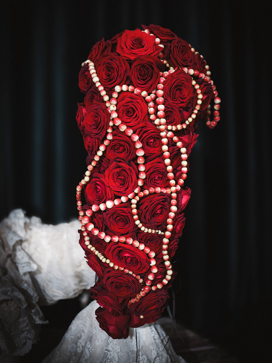 Gaetan Jacquet Rose Red Naomi wedding bouquet