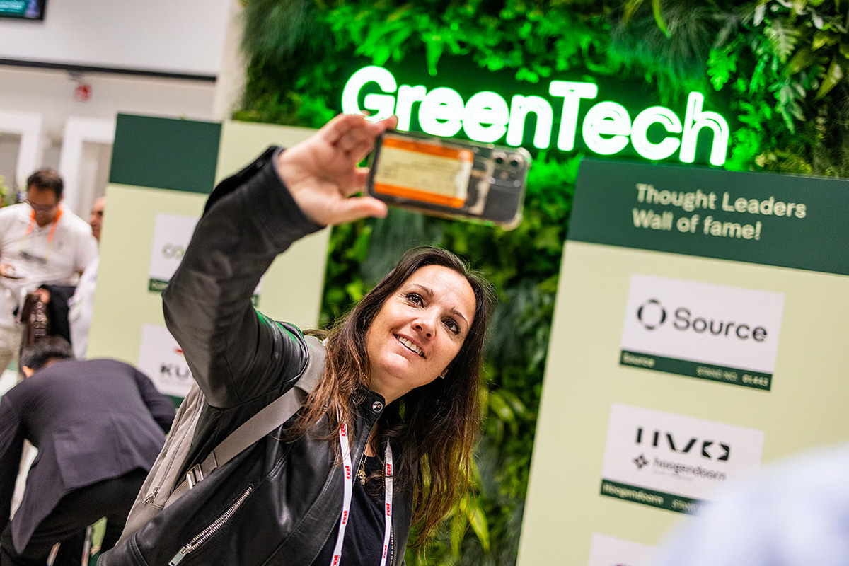 Taking a selfie at GreenTech 2025